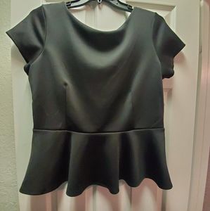 Black Peplum Top
